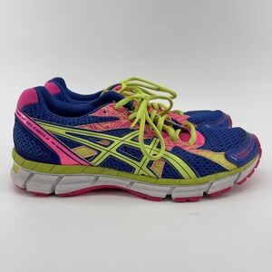 ASICS Gel Excite 2 Women Running Shoes Blue Pink Yellow Athletic Sneakers Size 9